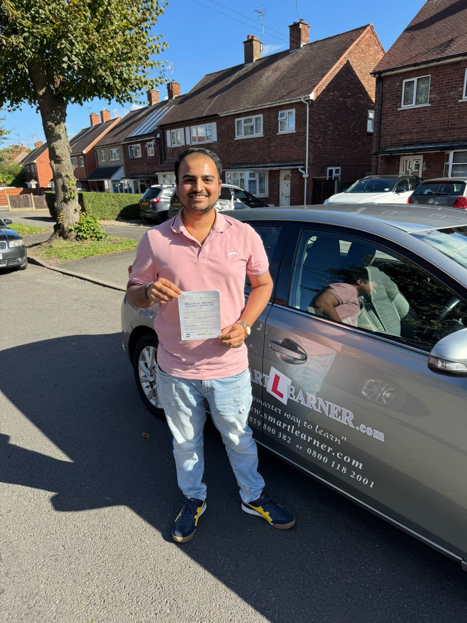 Passed his automatic test with only 3 driving faults!